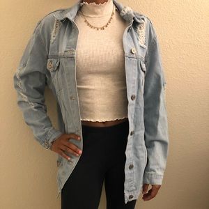 Tan turtle neck crop top